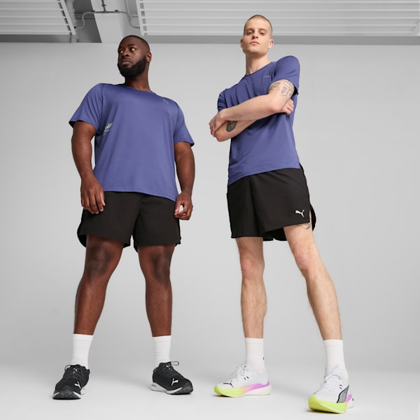 Everyday Running ULTRAWEAVE Men's 5" Shorts, PUMA Black-Glowing Red, extralarge